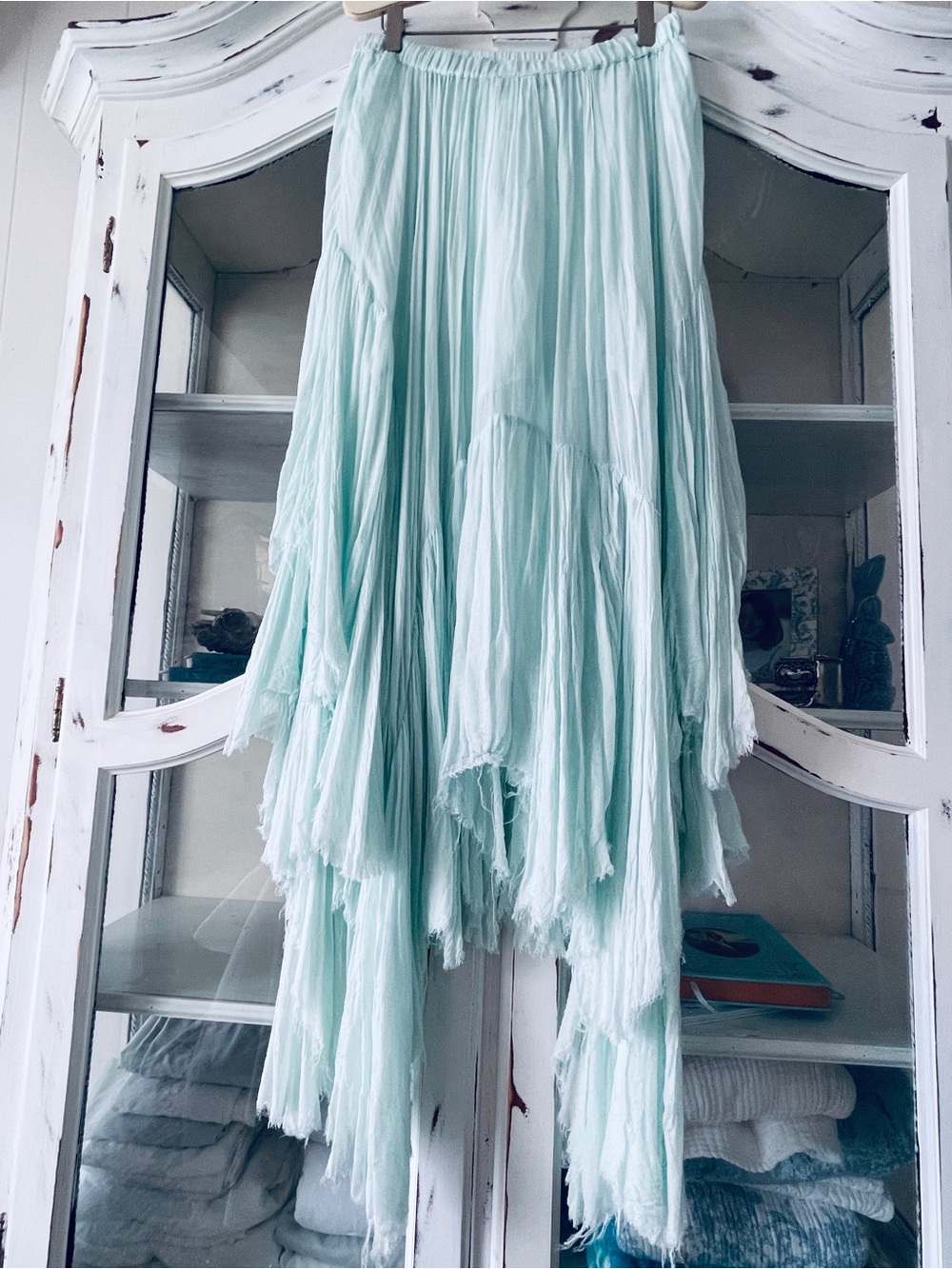 Free People One Clover Boho Elegant Minty Aquamarine Women's Skirt